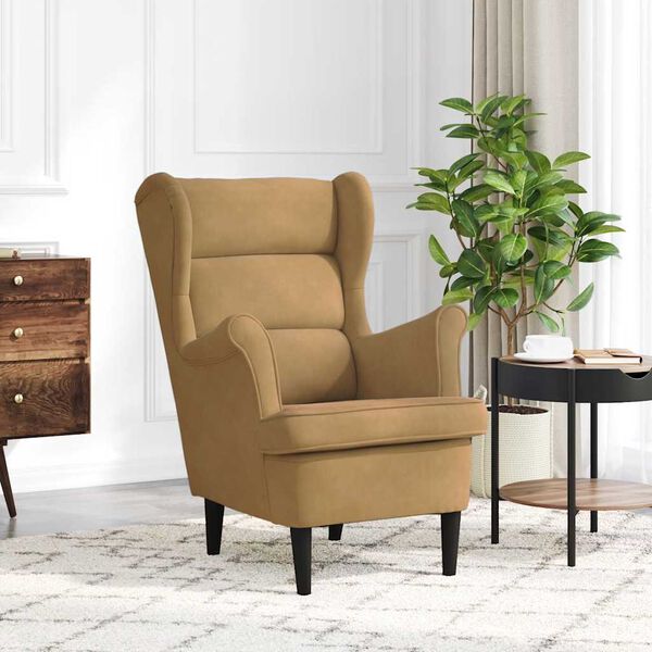 vidaXL l&aelig;nestol fl&oslash;jl brun