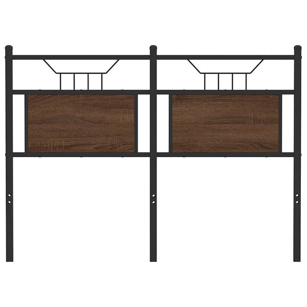 vidaXL udskiftningsgavl 120 cm konstrueret tr&aelig; og st&aring;l brun egetr&aelig;sfarve