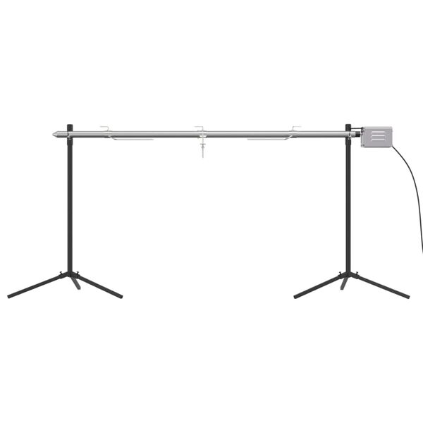vidaXL automatisk grill med motor 150x46,5x82,5 cm rustfrit st&aring;l