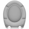 SCH&Uuml;TTE toilets&aelig;de med soft close + quick release GREY duroplast