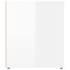 vidaXL tv-bord 100x35x40 cm konstrueret tr&aelig; hvid h&oslash;jglans