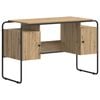 vidaXL Skrivebord med opbevaring Artisan-eg 120 x 50,5 x 75,5 cm