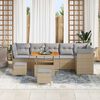 vidaXL Havesofa S&aelig;t 8 pcs Beige polyrattan