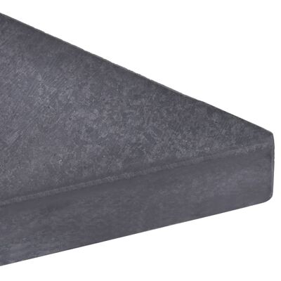 vidaXL vægtplade til parasol granit 15 kg firkantet sort