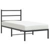 vidaXL sengeramme med sengegavl 90x200 cm metal sort