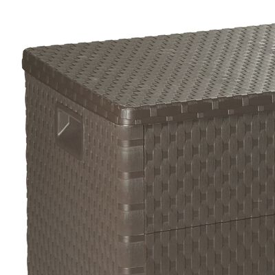 vidaXL udendørs opbevaringkasse 120x56x63 cm polyrattan brun