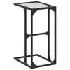vidaXL sidebord med transparent glastop 40x30x61,5 cm st&aring;l