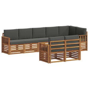vidaXL Udend&oslash;rs sofagruppe 8 stk. Naturlig og Antracit Polyester