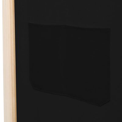 vidaXL 5-panels rumdeler 200 x 170 x 4 cm stof sort