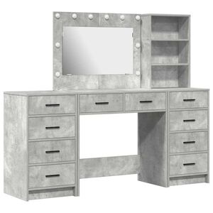 vidaXL Kl&aelig;deskab 3 stk. Beton Gr&aring; 78,5 x 41 x 135 cm Konstrueret tr&aelig;