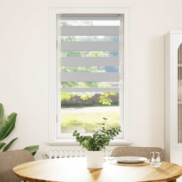 vidaXL zebragardin lysegrå 65x100 cm stofbredde 60,9 cm polyester