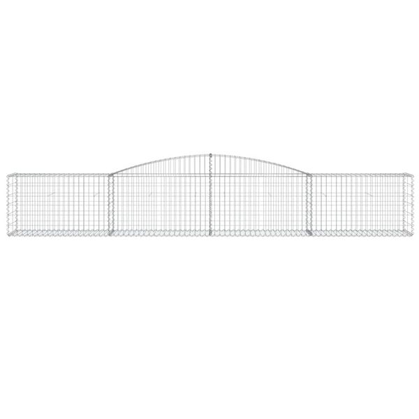 vidaXL buede gabionkurve 9 stk. 400x50x60/80 cm galvaniseret jern