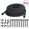vidaXL siveslange 0,6" 25 m gummi sort