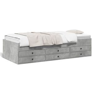 vidaXL daybed med skuffer uden madras 100x200 cm betongr&aring;