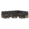 vidaXL Havesofa S&aelig;t 11 stk. Gr&aring; polyrattan