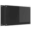 vidaXL K&oslash;kkenbacksplash 2 stk. Sort 80 x 50 cm h&aelig;rdet glas