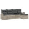 vidaXL Sofa S&aelig;t 5 stk. Lysegr&aring; polyrattan