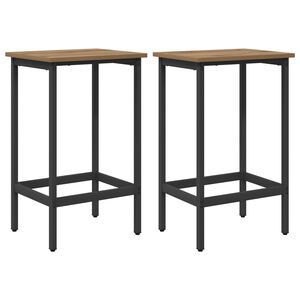 vidaXL Barb&aelig;nk 2 stk. Artisan-eg 40 x 32 x 64 cm Konstrueret tr&aelig;