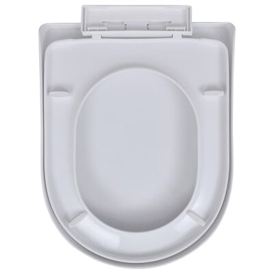 vidaXL toiletsæder med soft close-låg 2 stk. plastik hvid