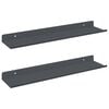 vidaXL Sv&aelig;vende hylde V&aelig;gmonteret 2 stk. Antracit 40 x 8,5 x 2,5 cm