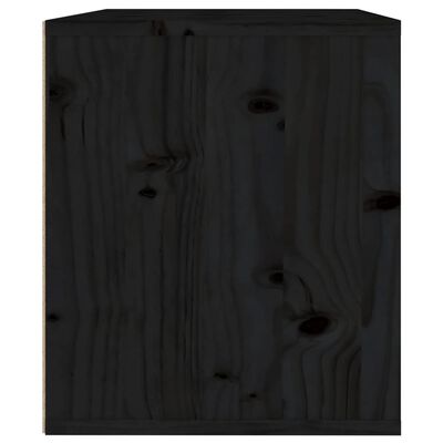 vidaXL vægskab. 45x30x35 cm massivt fyrretræ sort
