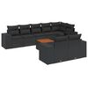 vidaXL sofas&aelig;t til haven 9 dele med hynder polyrattan sort