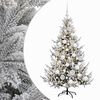 vidaXL Kunstigt juletr&aelig; med julekugle 120 cm 150 LED'er Varm hvid