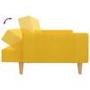 vidaXL 2-personers sovesofa med fodskammel stof gul