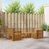 vidaXL Sofas&aelig;t 6 pcs Naturfarvet Massivt Akacietr&aelig;