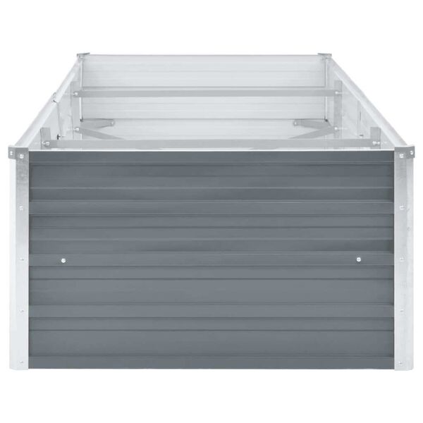 vidaXL forhøjet plantekasse 240x80x45 cm galvaniseret stål grå