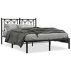 vidaXL sengeramme med sengegavl 140x190 cm metal sort