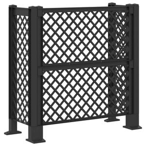vidaXL Affaldskurvgitter Antracit 123 x 47 x 114 cm PP