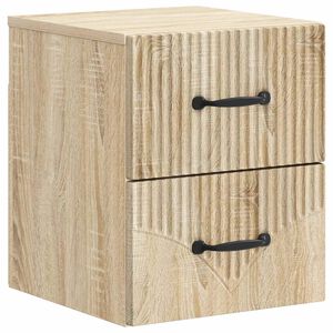 vidaXL V&aelig;gh&aelig;ngt Natbord Sonoma-eg 34,5 x 33 x 40 cm Konstrueret tr&aelig;