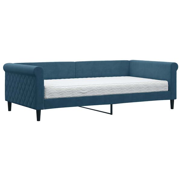 vidaXL daybed med madras 100x200 cm velour bl&aring;