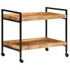 vidaXL køkkenvogn 80x55x70 cm massivt ru mangotræ