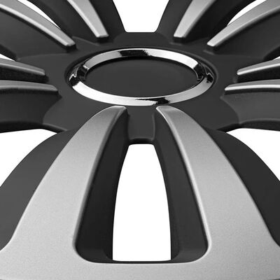 ProPlus hjulkapsler 4 stk. Terra 16" sølvfarvet og sort