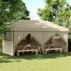 vidaXL Party Tent Gr&aring;brun 292 x 580 x 315 cm Oxford stof