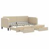 vidaXL daybed med udtr&aelig;k og skuffer 80x200 cm stof cremefarvet