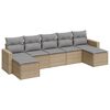 vidaXL sofas&aelig;t til haven 7 dele med hynder polyrattan beige