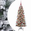 vidaXL Kunstigt juletr&aelig; med julekugle 150 cm 150 LED'er Varm hvid