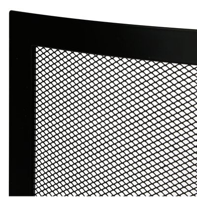 Perel pejseskærm 66x61 cm sort