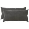 vidaXL Pudebetr&aelig;k 2 pcs HEERLEN M&oslash;rkegr&aring; 40 x 80 cm Fl&oslash;jl