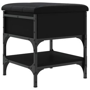 vidaXL skob&aelig;nk 42x42x45 cm konstrueret tr&aelig; sort