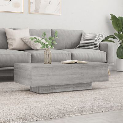 vidaXL sofabord 100x49,5x31 cm konstrueret træ grå sonoma-eg