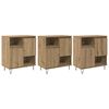vidaXL Sideboard 3 stk. Artisan Egetr&aelig; 60 x 35 x 70 cm