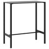 vidaXL barbord 100x50x110 cm pulverlakeret st&aring;l sort
