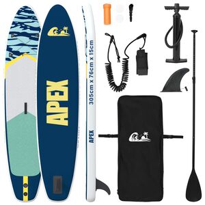 vidaXL Oppustelig Stand Up Paddle Board APEX 305 x 76 x 15 cm Bl&aring; til