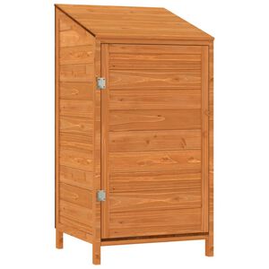 vidaXL haveskur 55x52x112 cm massivt grantr&aelig; brun