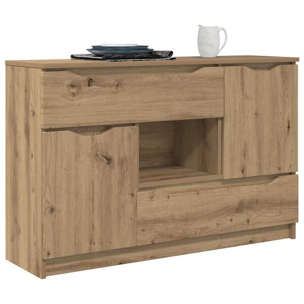 vidaXL Sideboard Artisan Egetr&aelig; 100 x 30 x 65,6 Konstrueret tr&aelig;