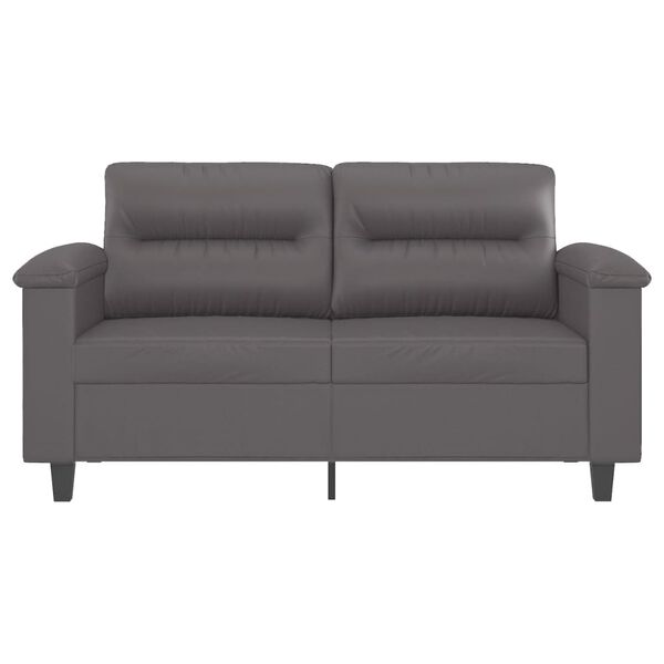 vidaXL 2-personers sofa 120 cm kunstl&aelig;der gr&aring;